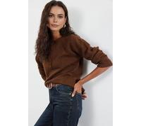 Wovcor Classic Rib Knit Crew Neck Jumper In Brown Brown M