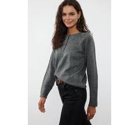 Wovcor Classic Rib Knit Crew Neck Jumper In Grey Grey