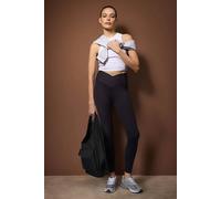 Wovcor Crossover Waist Full-Length High-Rise Sports Leggings In Black Black