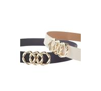 Wovcor Double Pack Ring Detail Women’s Belt Set Multi