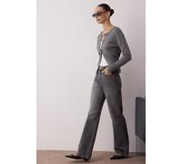 Wovcor Faded Vintage High Waisted Wide Leg Jeans In Grey Grey 8