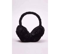 Wovcor Faux Fur Plush Oversized Earmuffs In Black Black