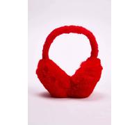 Wovcor Faux Fur Plush Oversized Earmuffs In Red Red