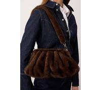 Wovcor Faux Fur Shoulder Bag For Women In Brown Brown