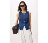 WOVCOR Fitted Denim Vest - Blue - XS