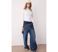 Wovcor Fitted Stand Collar Long Sleeve Ribbed Knit Blouse In White White XS