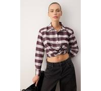 Wovcor Flannel Check Shirt With Tie Back Detail Multi 12