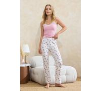 Wovcor Floral Lace Trim Strappy Cotton Knit 3-Piece Pyjama Set Multi