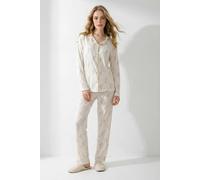 Wovcor Floral Print Piped Revere Collar Long Sleeve Pyjama Set Multi