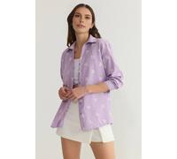 Wovcor Floral Stripe Long Sleeve Printed Relaxed Shirt Multi