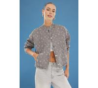 Wovcor Floral Washed Bomber Jacket Multi XS
