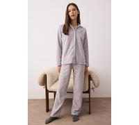 Wovcor Galaxy Long Sleeve Shirt And Trouser Pyjama Set In Grey Grey