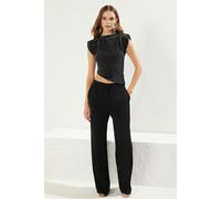 WOVCOR Glittery Knitted Blouse - Black - 14