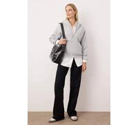 Wovcor Half Zip Hooded Knit Sweatshirt In Grey Grey M