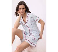 Wovcor Heart Print Short Sleeve Pyjama Lounge Short Set Multi