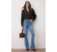 WOVCOR High Waist Comfort Flare Jeans - Blue - 10