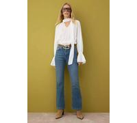 WOVCOR High Waist Flare Jeans - Blue - 10