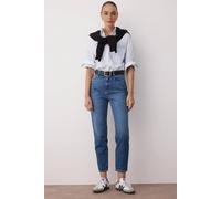 Wovcor High Waist Mom Jeans In Blue Blue 8