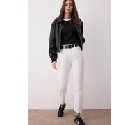 Wovcor High Waist Mom Jeans In White White 16