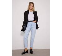 Wovcor High Waist Slim Mom Jeans In Blue Blue 4