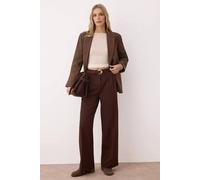 Wovcor High Waist Vintage Wash Straight Leg Jeans In Brown Brown 8