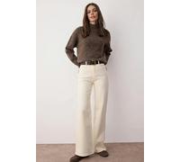 WOVCOR High Waist Wide Leg Jeans - Ecru - 6