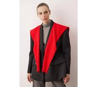 Wovcor Knit Shawl Style Sweater Layer In Red Red