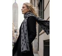 Wovcor Leopard Print Brushed Knit Soft Winter Scarf In Grey Grey