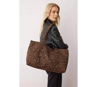 Wovcor Leopard Print Maxi Tote Bag In Brown Brown