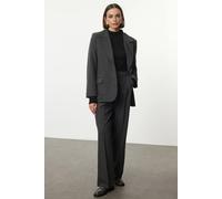 Wovcor Lined Woven Blazer Jacket In Dark Grey Dark Grey 10