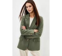 Wovcor Lined Woven Blazer Jacket In Olive Olive
