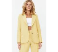 Wovcor Lined Woven Blazer Jacket In Yellow Yellow