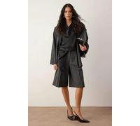 WOVCOR Long Fabric Shorts - Black - 6