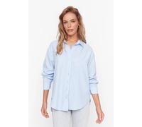 Wovcor Loose Fit Cotton Woven Shirt In Light Blue Light Blue