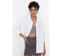 Wovcor Loose Fit Cotton Woven Shirt In White White