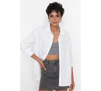 WOVCOR Loose Fit Cotton Woven Shirt - White - 12