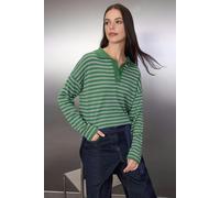 WOVCOR Loose Fit Striped Knit Sweater - Green - S