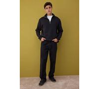 WOVCOR Men's Stand Collar Zip Neck Fleece Lined Sweatshirt in Black | Size: Large WOVCOR Black L