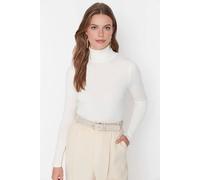Wovcor Mercerized Look Basic Knit Sweater In White White S