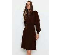 WOVCOR Mini Knit Lace Dress - Brown - S