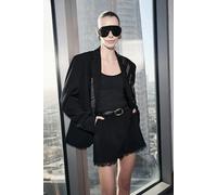 WOVCOR Mini Shorts with Lace Details - Black - 6