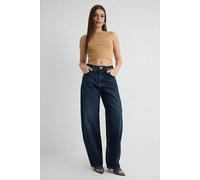 WOVCOR Normal Waist Loose Baggy Jeans - Dark Blue - 6
