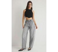 WOVCOR Normal Waist Loose Baggy Jeans - Grey - 4