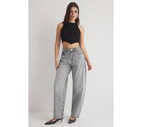 Wovcor Normal Waist Loose Baggy Jeans In Grey Grey