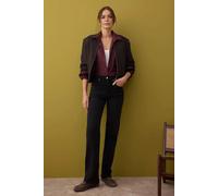 Wovcor Normal Waist Straight Leg Comfort Jeans In Black Black 12