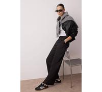 Wovcor Pleated Wide Leg Tailored Trousers In Black Black 8