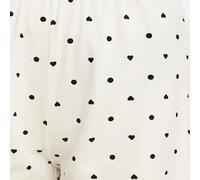 Wovcor Polka Dot And Heart Print Short Pyjama Set In White White