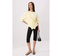 Wovcor Regular Fit Dropped Shoulder Crew Neck Short Sleeve Top In Yellow Yellow