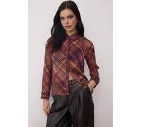 Wovcor Regular Fit Sheer Chiffon Button-Up Shirt Multi 10