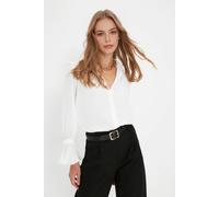 Wovcor Regular Woven Shirt With Spanish Sleeve Detail In White White